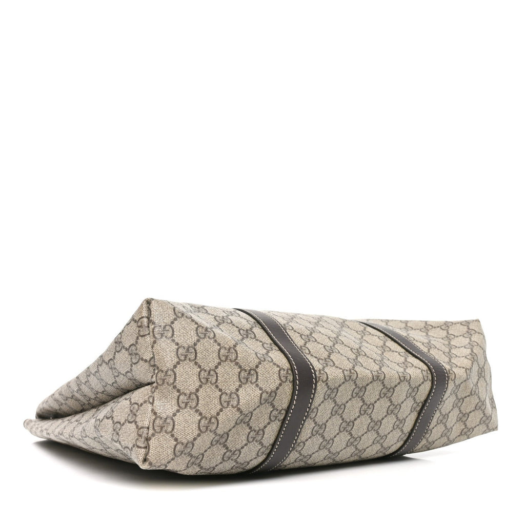 GG Plus Monogram Joy Vertical Tote Dark Brown