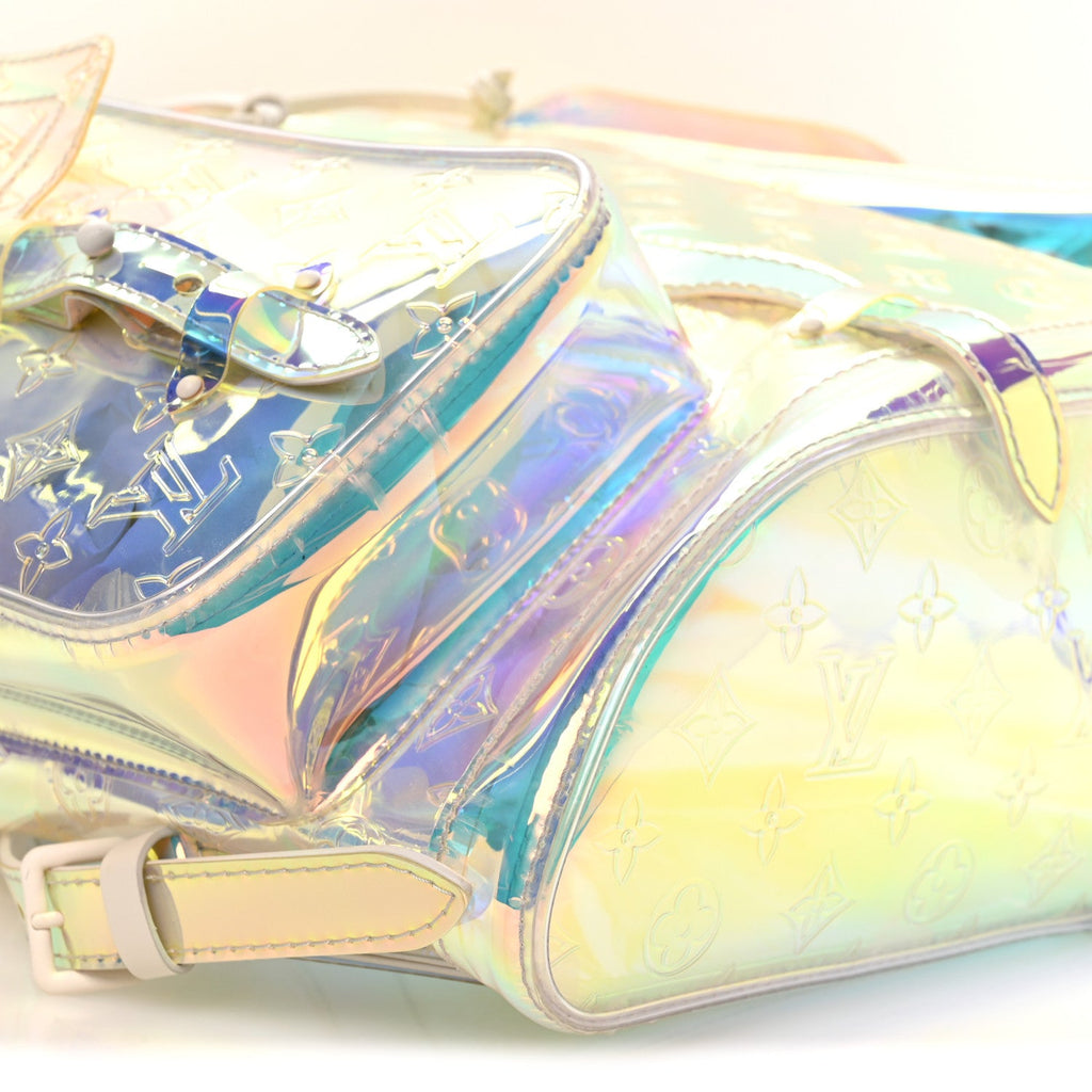PVC Monogram Christopher Backpack GM Iridescent Prism