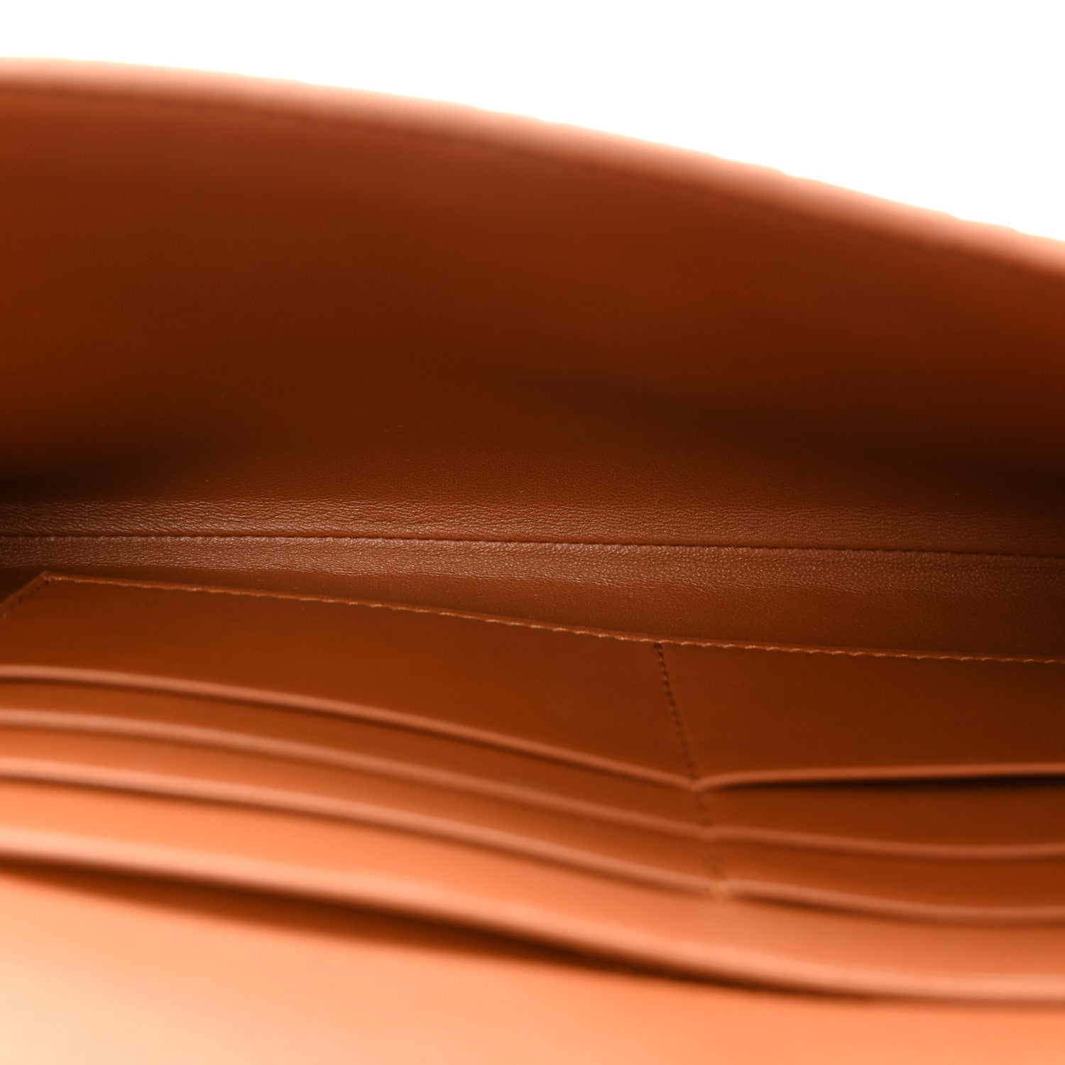 Suede Intrecciato Long Andiamo Top Handle Clutch Amber