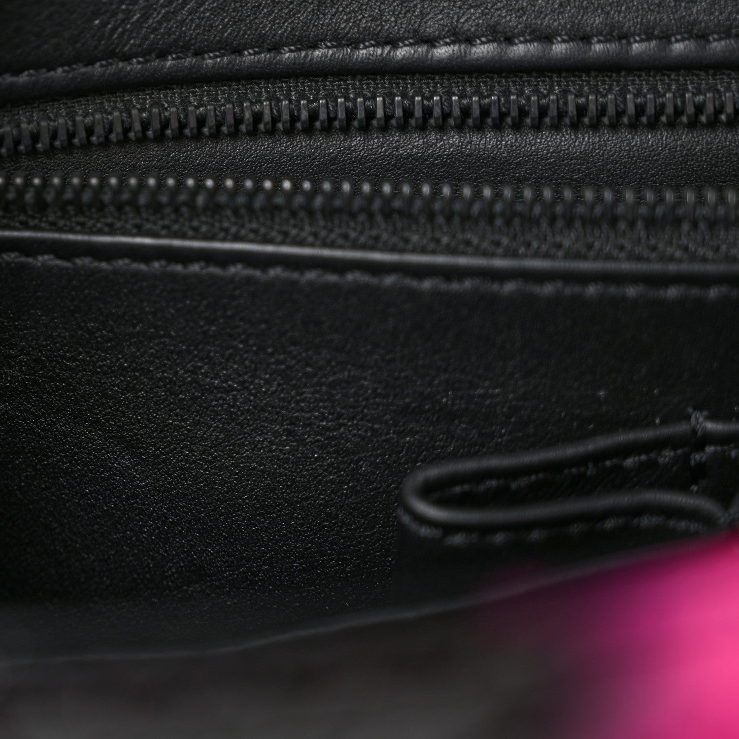 Snakeskin Medium Double Flap Black Pink