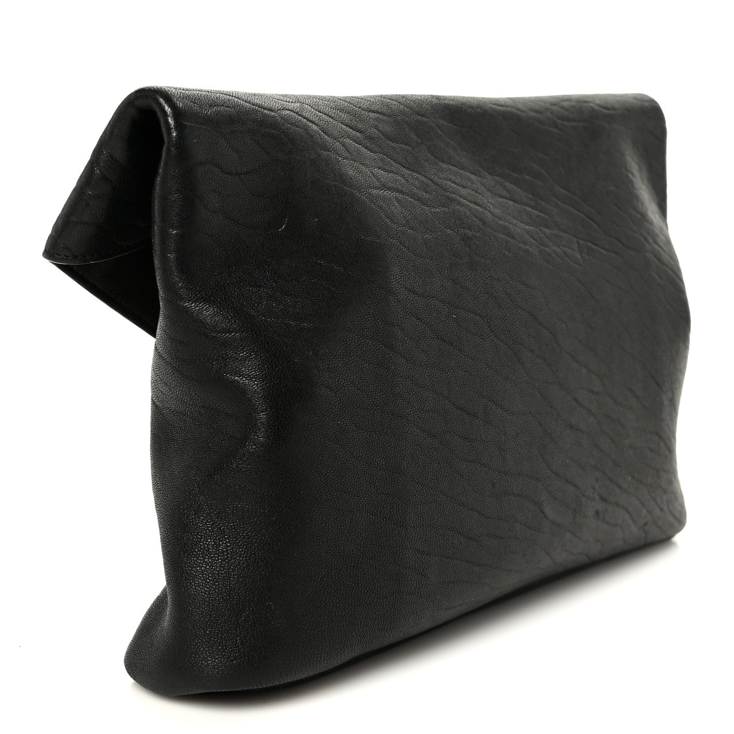 Grained Lambskin Cassandre Envelope Pouch Black