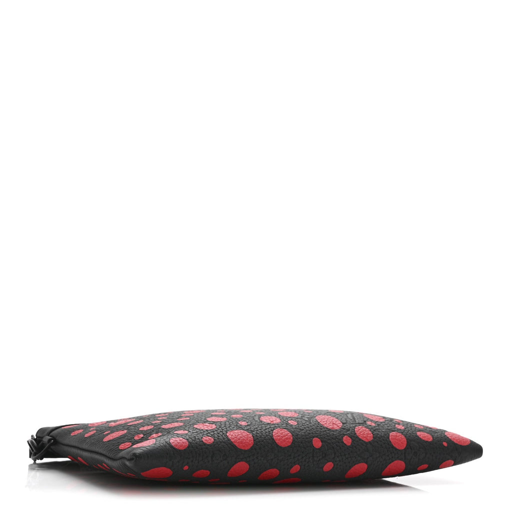 LV X YK Taurillon Monogram Pochette To-Go Black Red