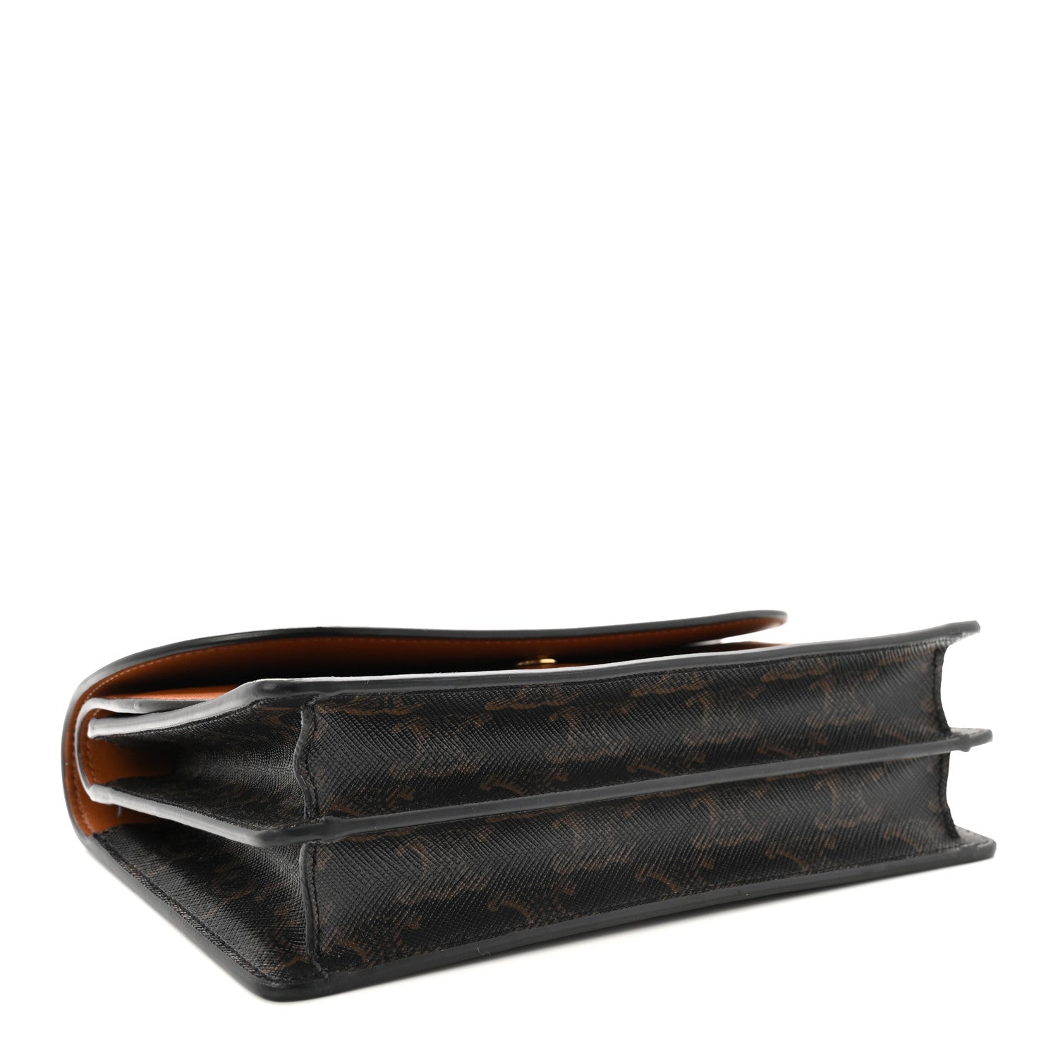 Triomphe Canvas Lambskin Wallet On Strap Tan
