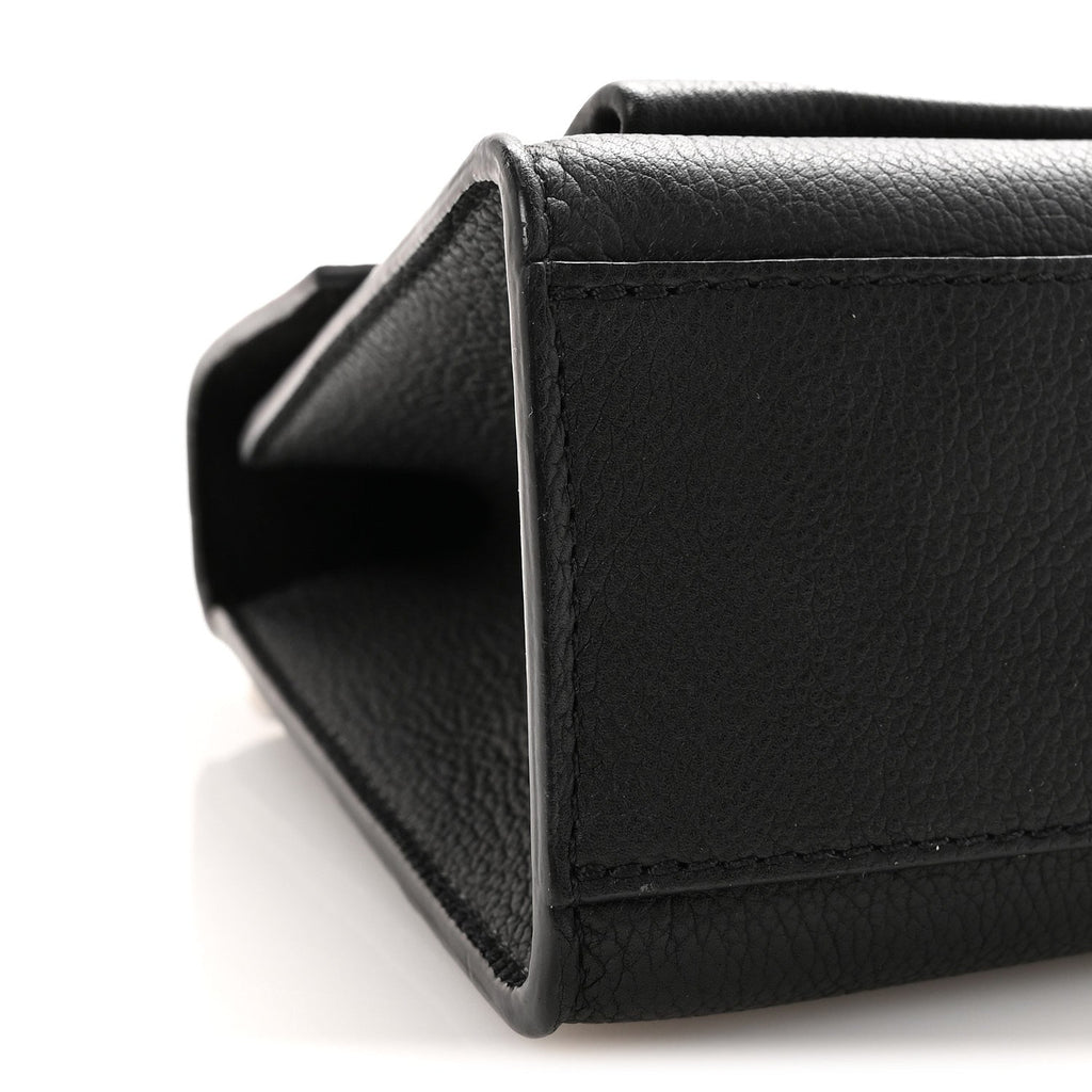 Soft Calfskin My Lockme Chain Bag BB Black