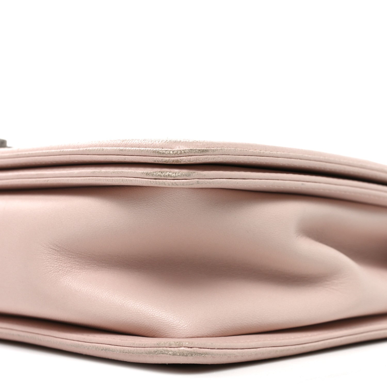 Lambskin Quilted Large Boy Flap Light Pink