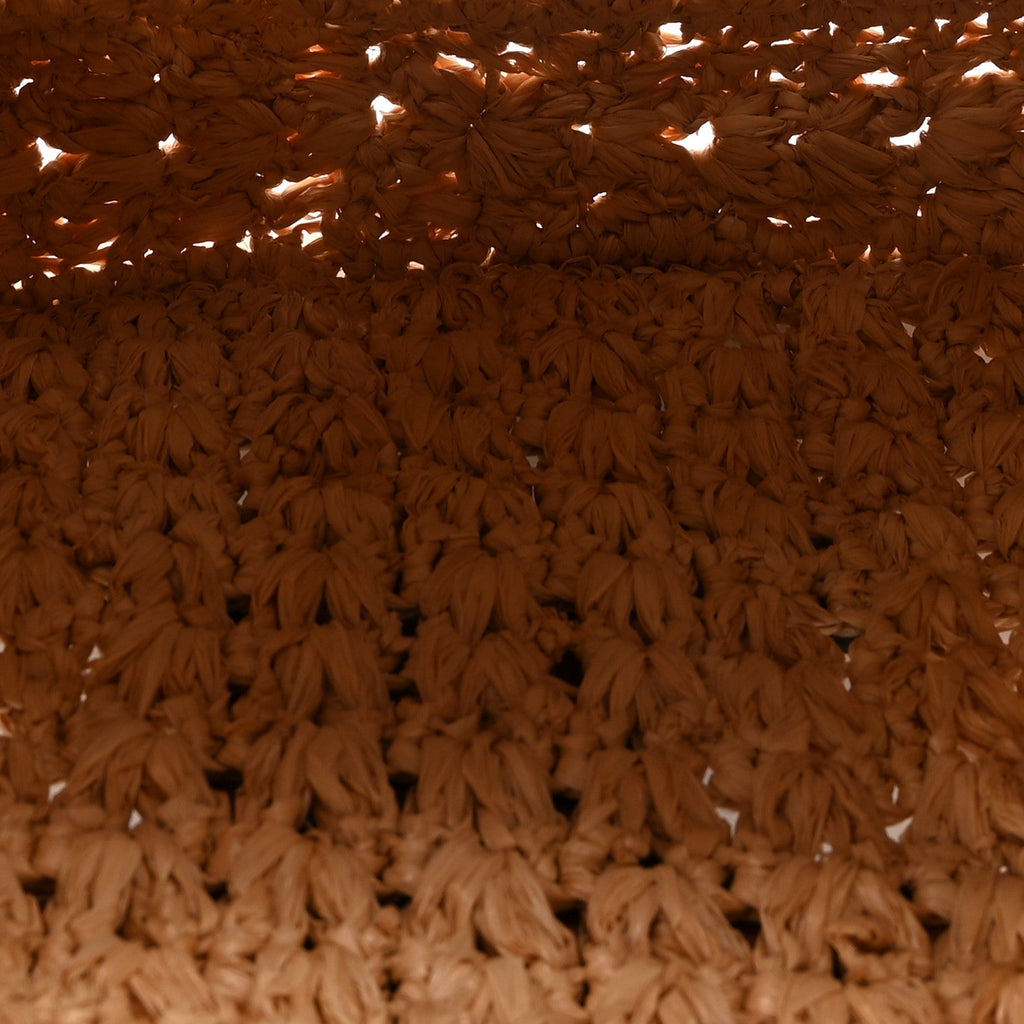 Raffia Calfskin Triomphe Panier Hobo Bag Natural Tan
