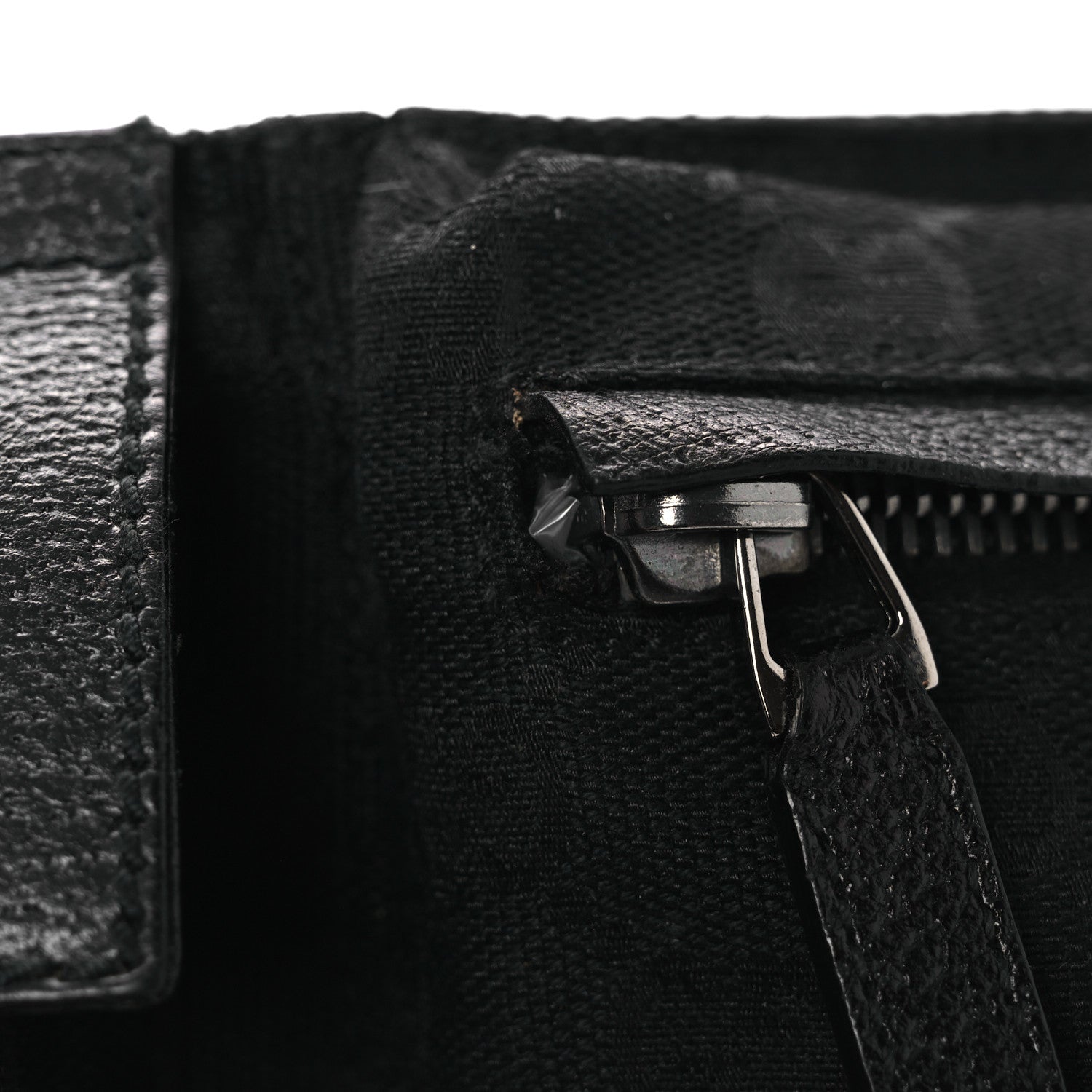 GG Monogram Double Pocket Belt Bag Black