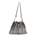 Metallic Caviar Quilted Small Chanel 25 Handbag Anthracite