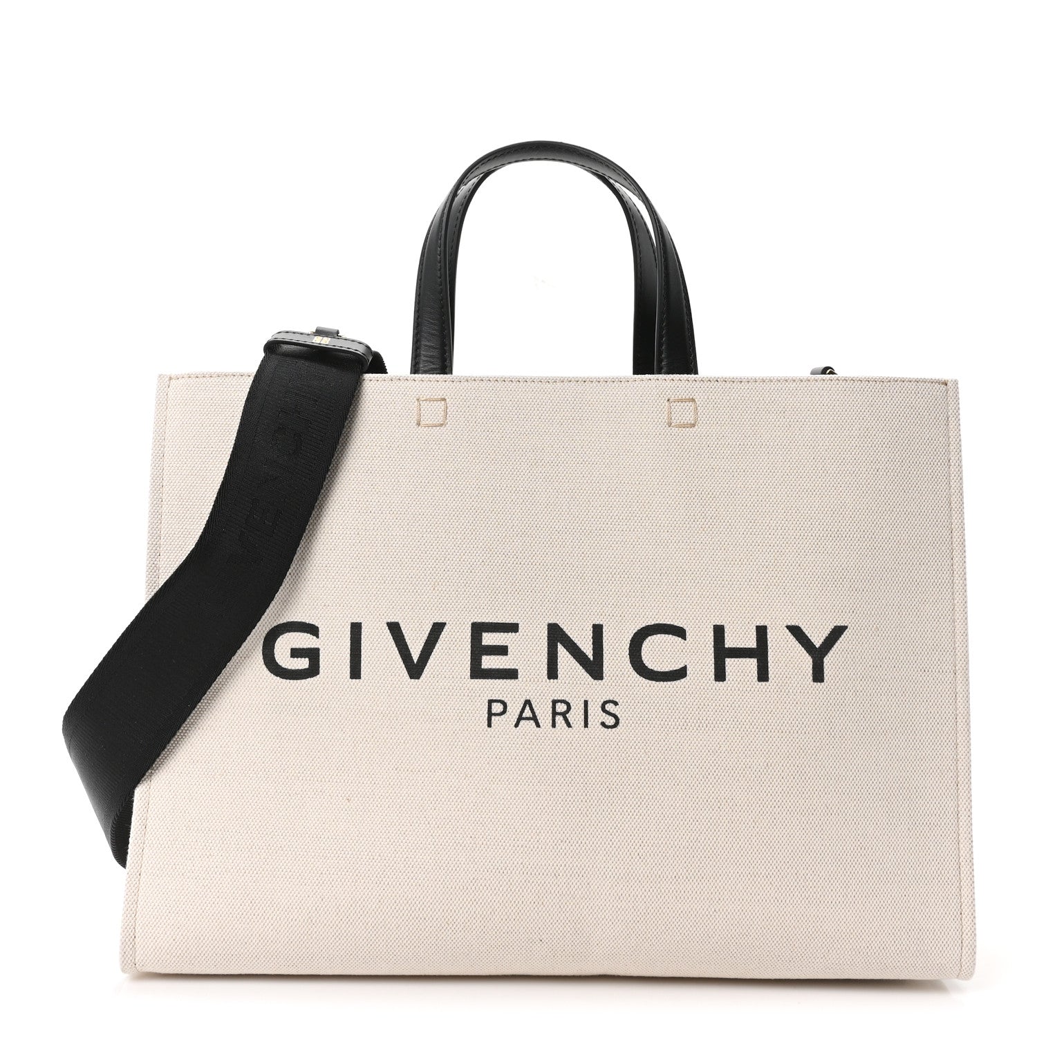 Canvas Medium G-Tote Beige Black