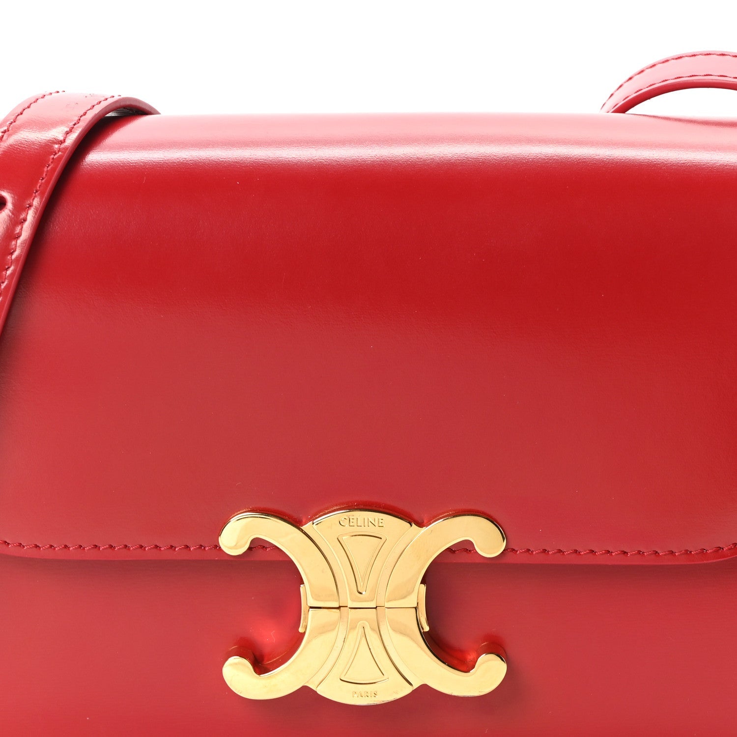 Shiny Calfskin Teen Triomphe Red