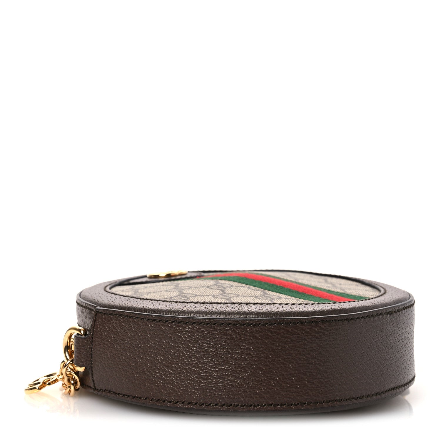 GG Supreme Monogram Web Mini Ophidia Round Shoulder Bag Brown