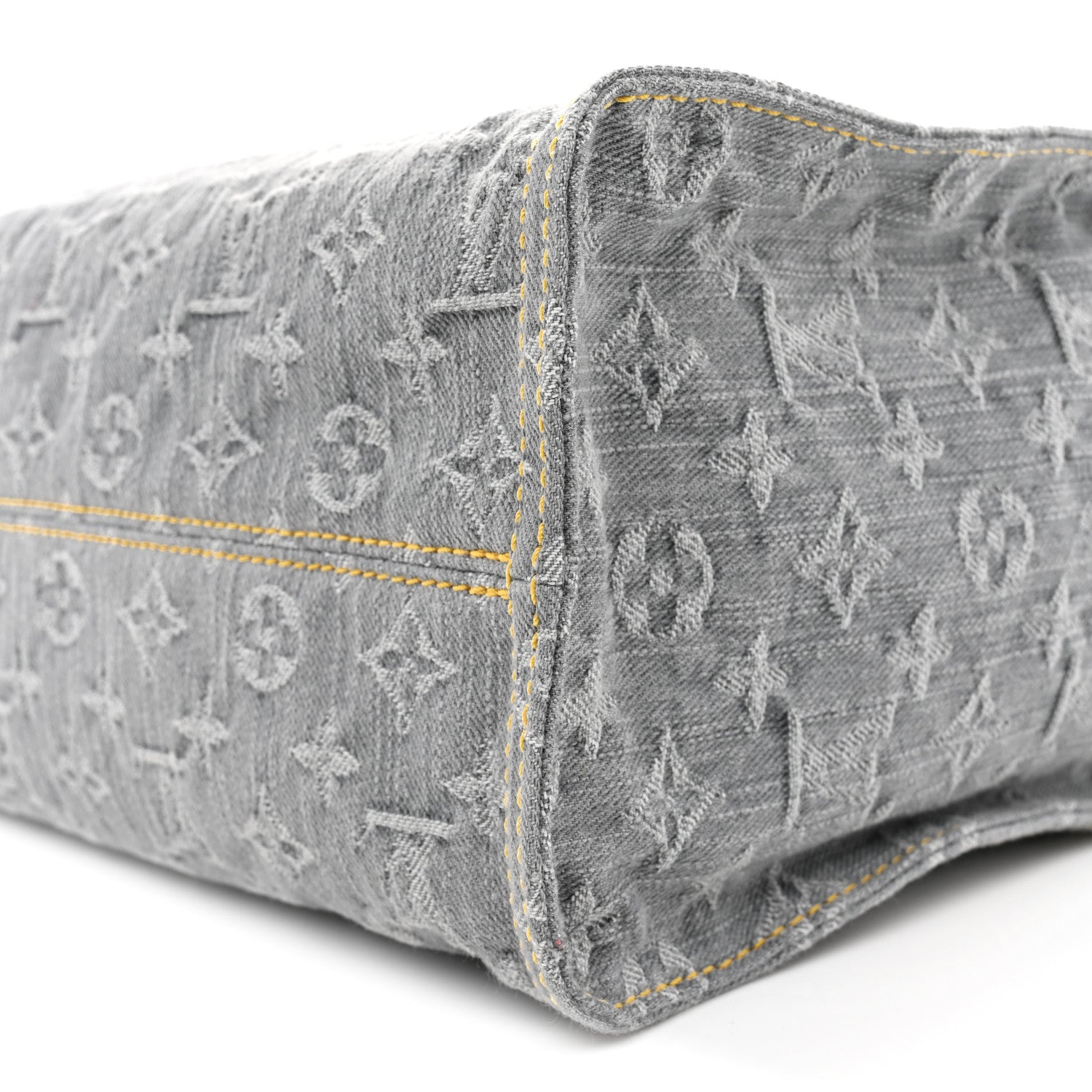 Monogram Denim Onthego MM Washed Gray