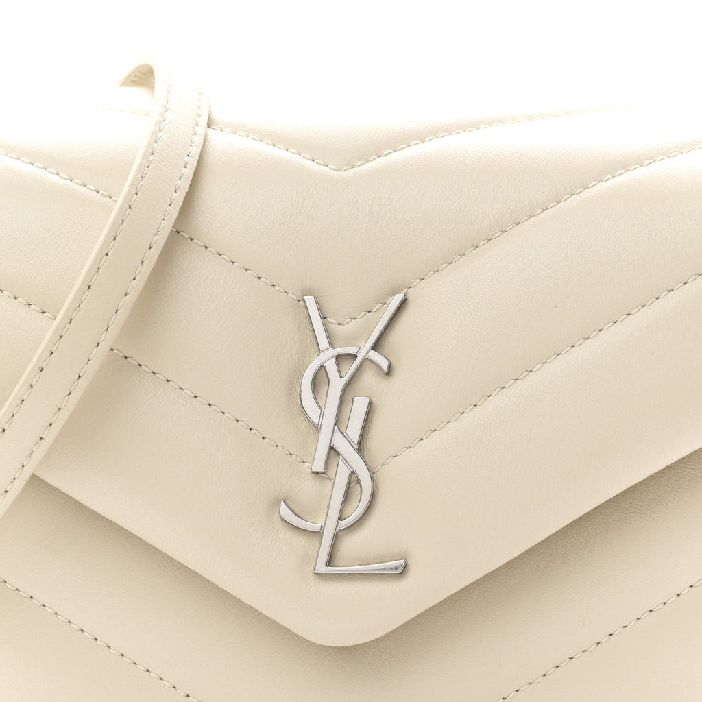 Calfskin Y Quilted Monogram Toy Loulou Satchel Ivory