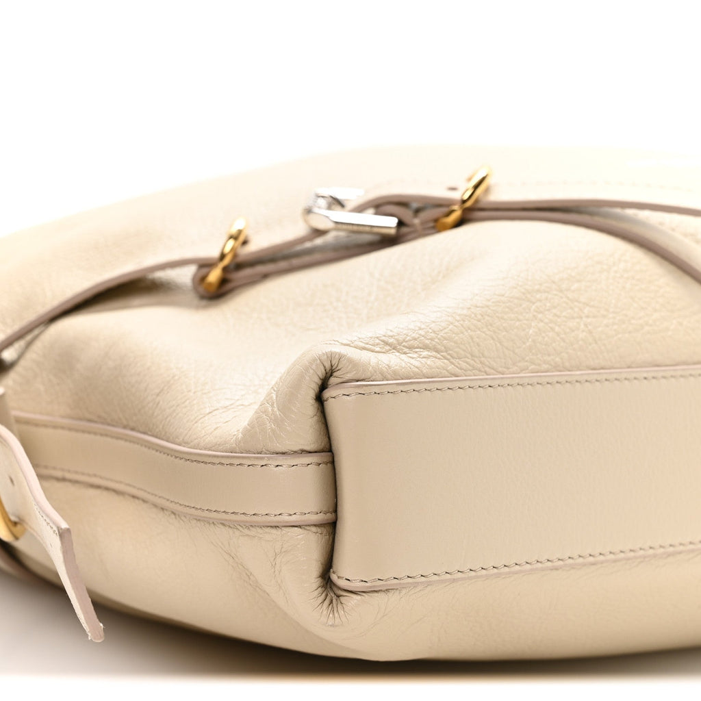 Calfskin Medium Voyou Bag Natural Beige