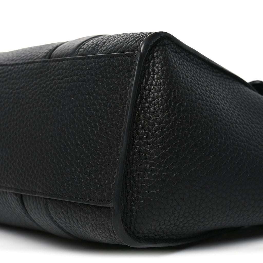 Heavy Grain Small Soft Bayswater Satchel Black