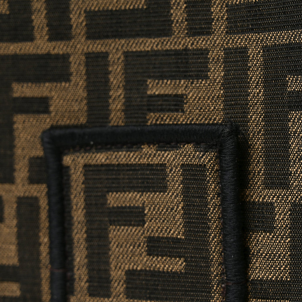 Fabric Jacquard FF 1974 Large Baguette Tobacco Moro Black