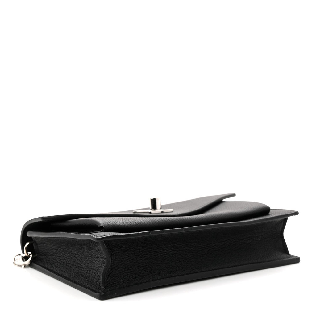 Soft Calfskin My Lockme Chain Pochette Black