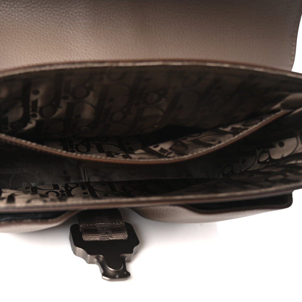 Grained Calfskin Hit The Road Bag Brown