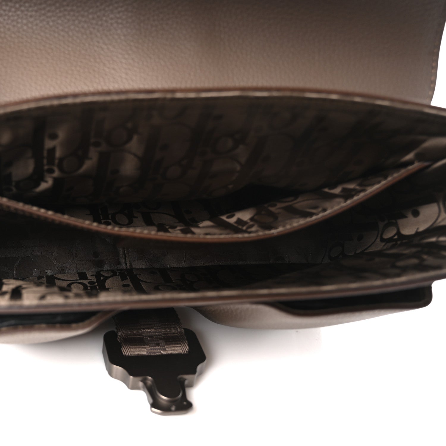 Grained Calfskin Hit The Road Bag Brown