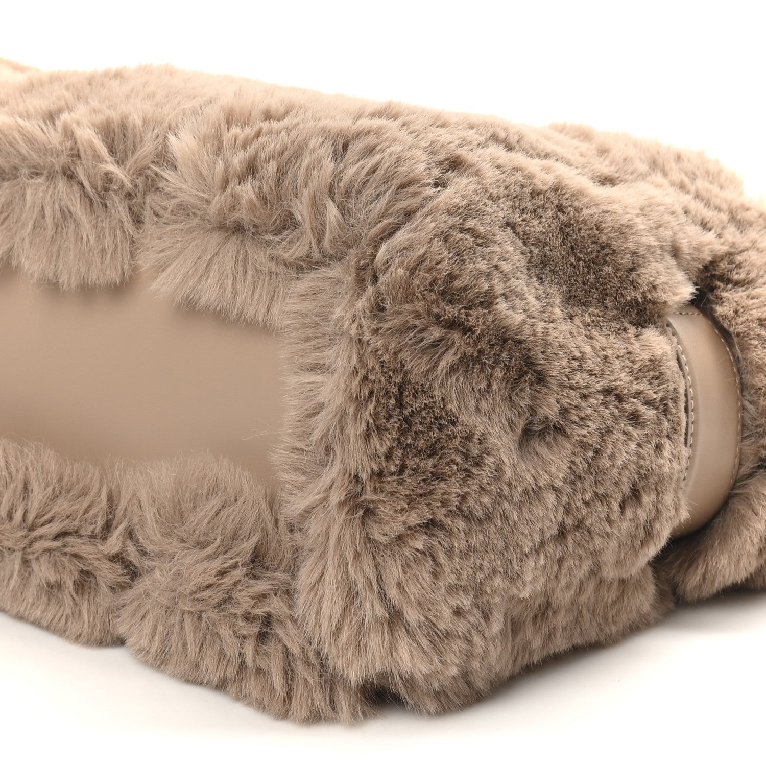 Faux Fur Mini The Year Of The Rabbit Tote Bag Beige