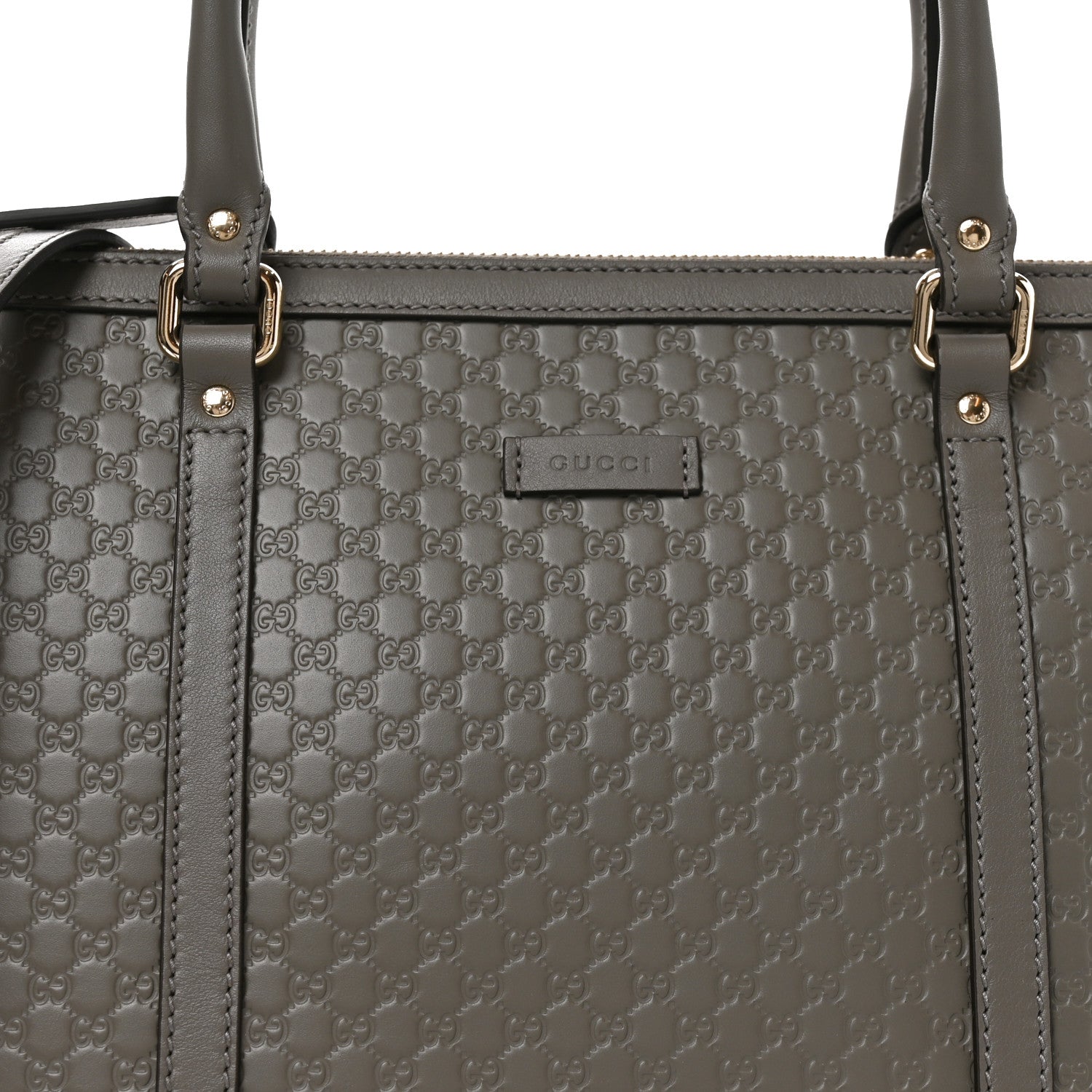 Soft Microguccissima Small Zippered Satchel Loess