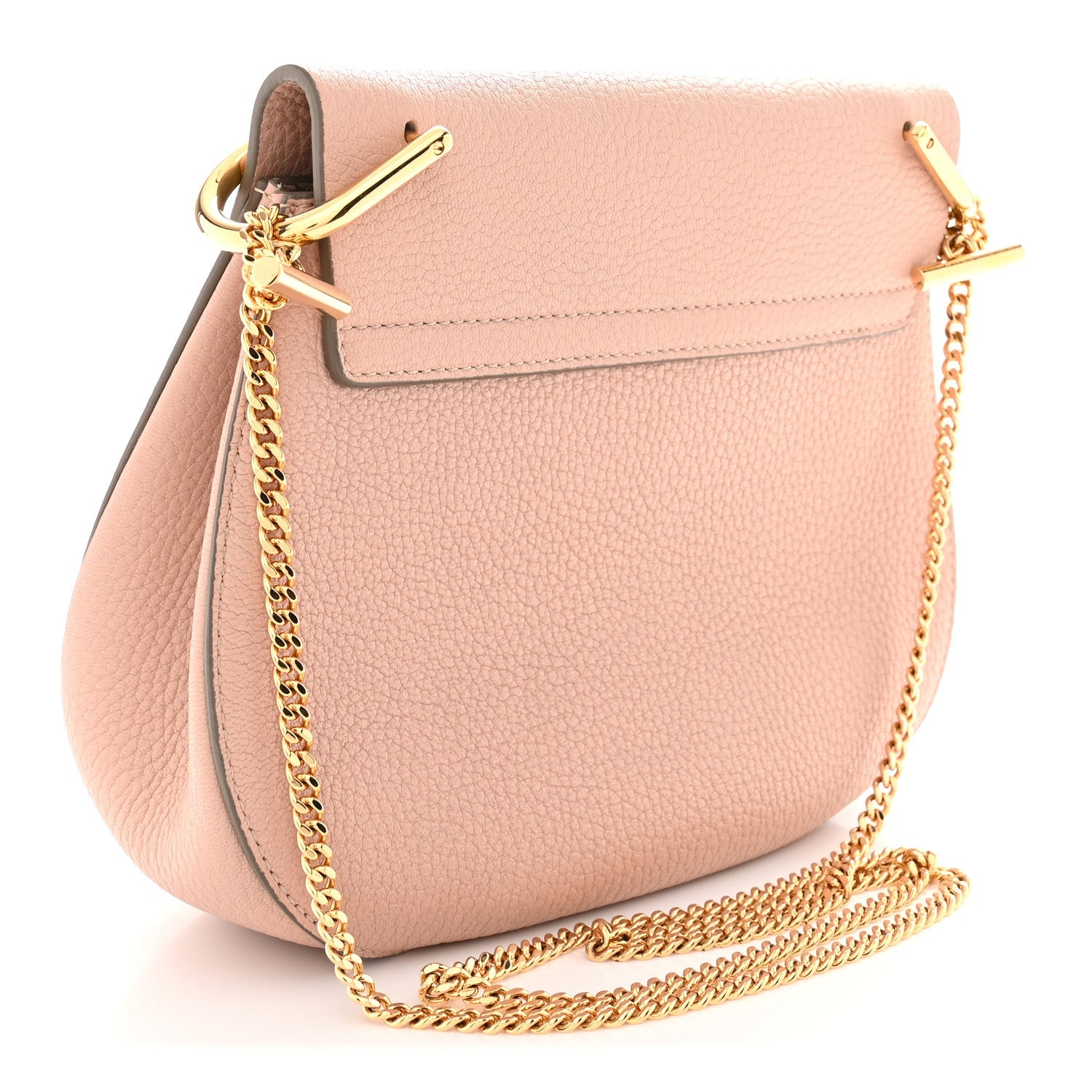 Grained Lambskin Drew Shoulder Bag Cement Pink