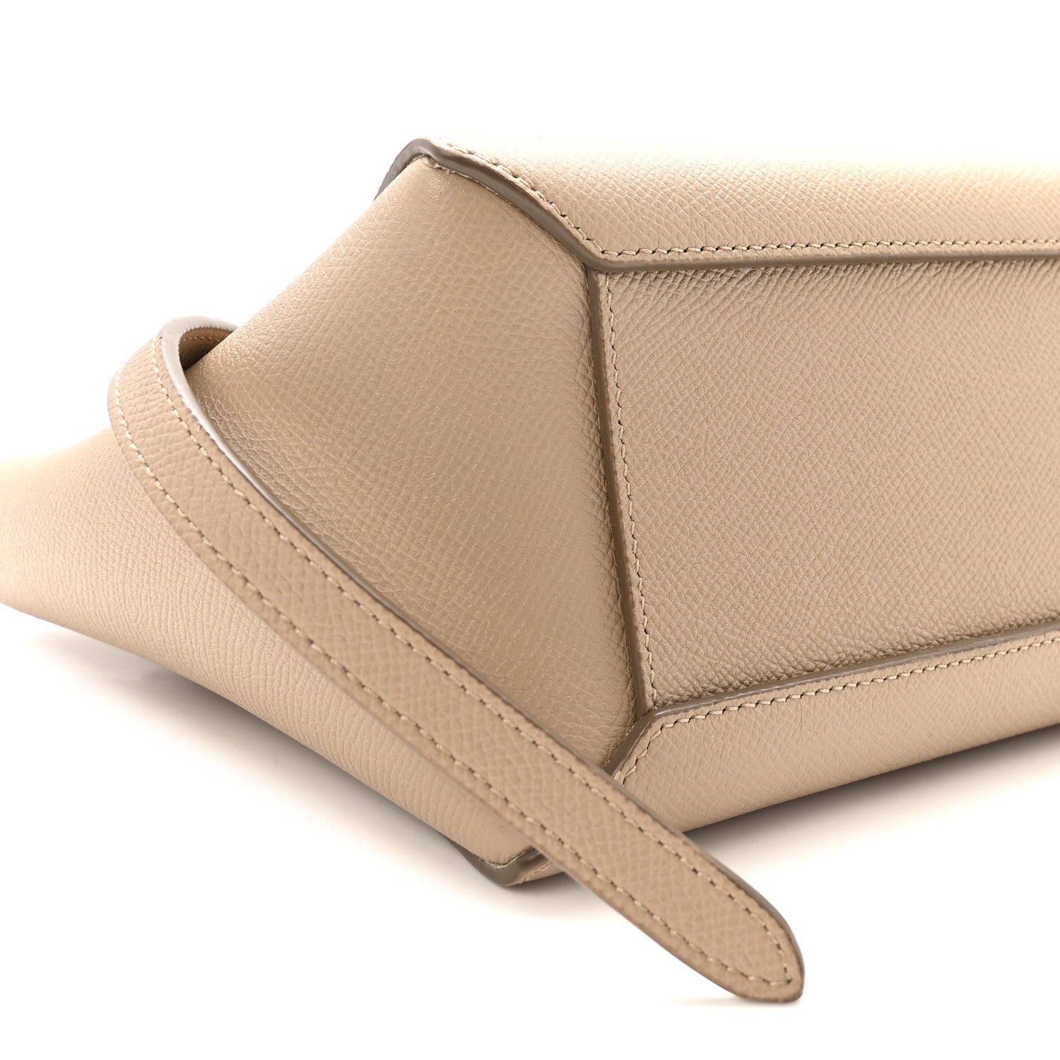 Grained Calfskin Nano Belt Bag Light Taupe