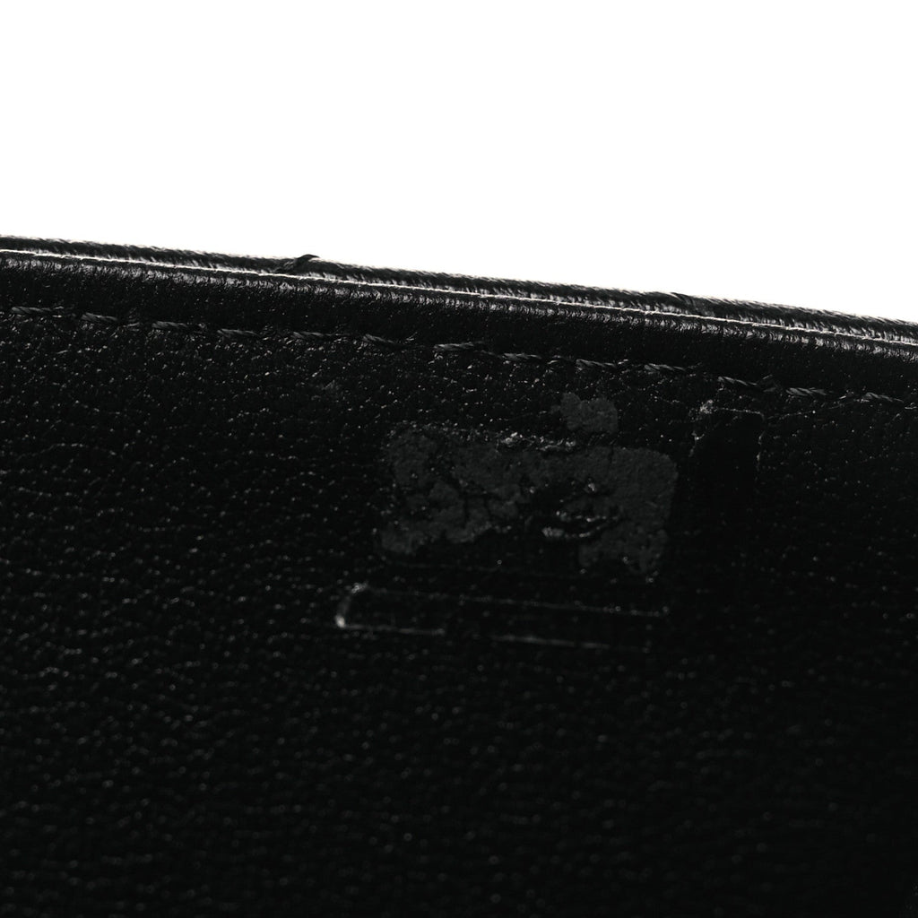 Lambskin Quilted Flap Clutch Black