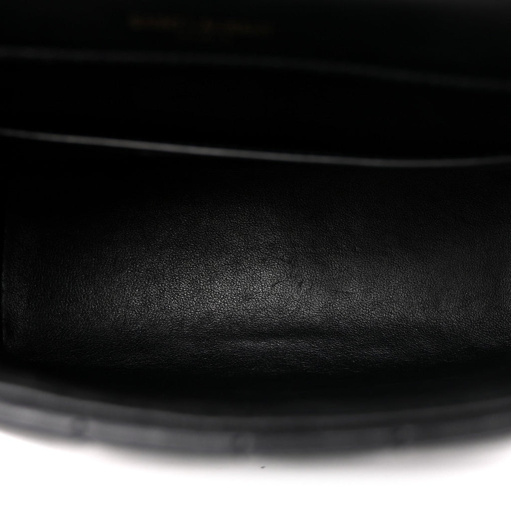 Lambskin Matelasse Monogram Medium Vicky Chain Bag Black
