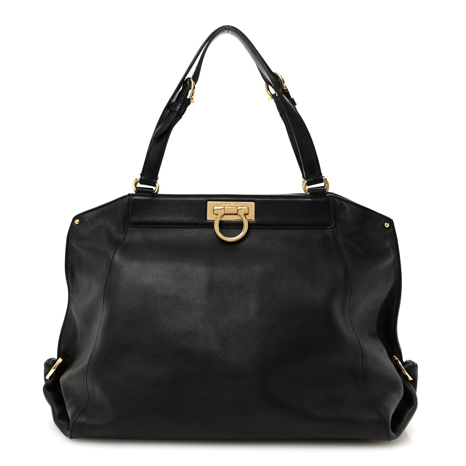 Calfskin Trifolio Tote Black