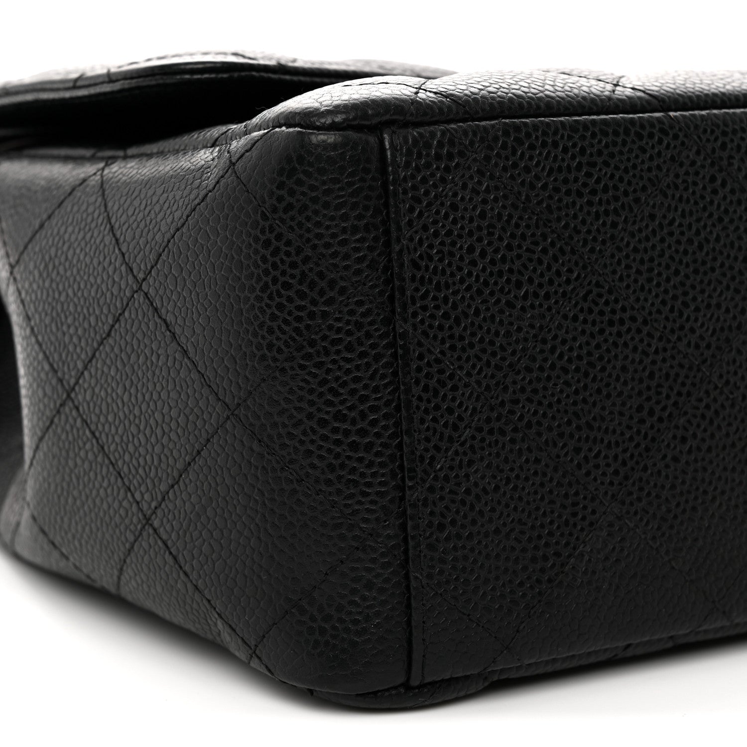 Caviar Quilted Maxi Double Flap Black