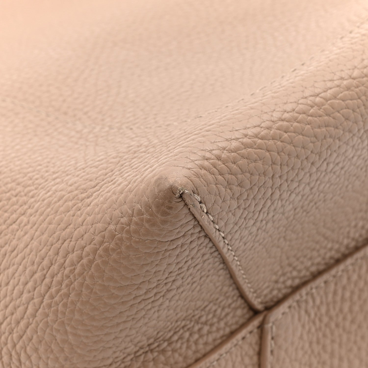 Pebbled Calfskin Small Everyday Cabas Biscotto