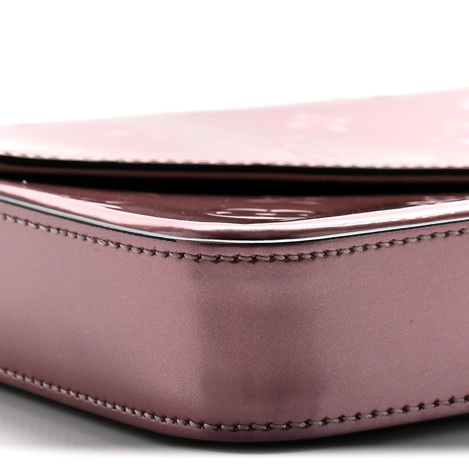Vernis Pochette Felicie Chain Wallet Metallic Pale Pink