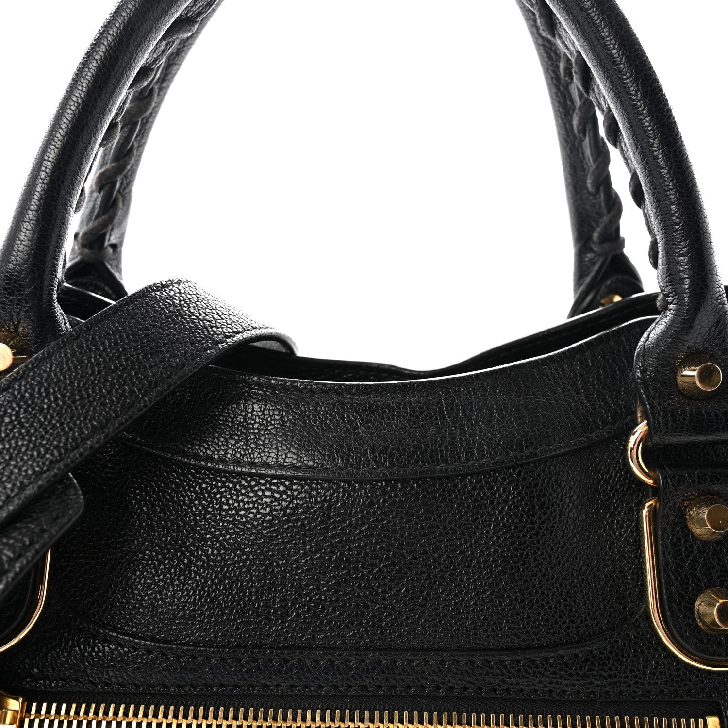 Chevre Gold Metallic Edge Hardware City Black