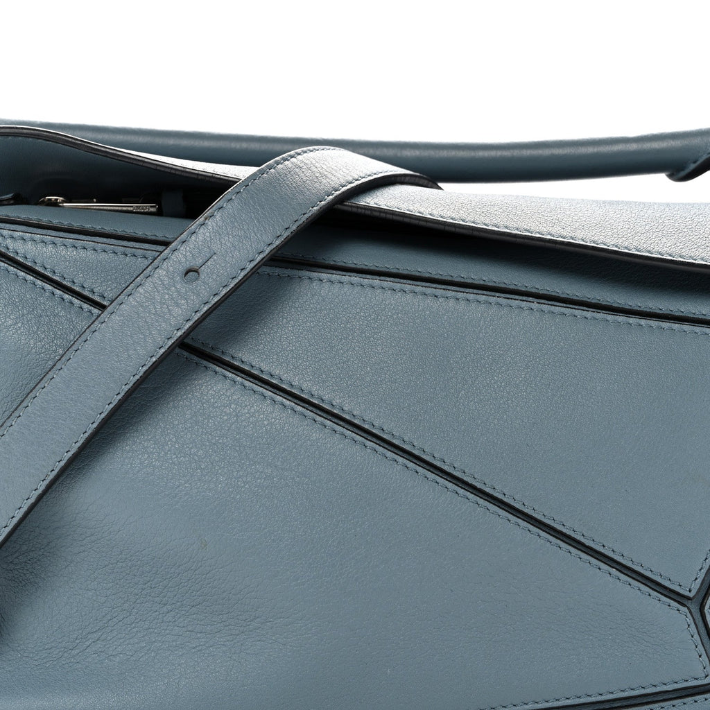 Calfskin Small Puzzle Bag Stone Blue