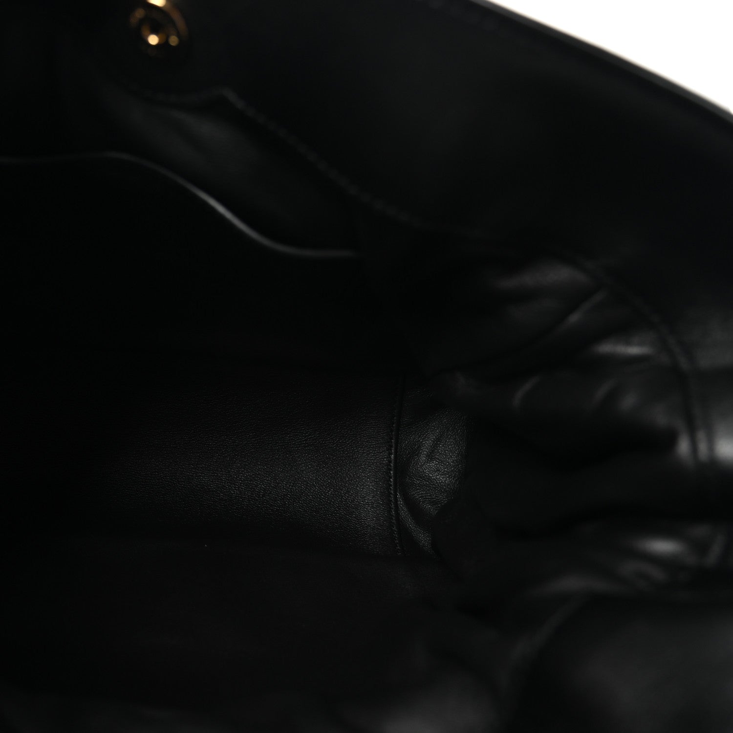 Lambskin Matelasse Monogram Medium Jamie Shoulder Pouch Bag Black