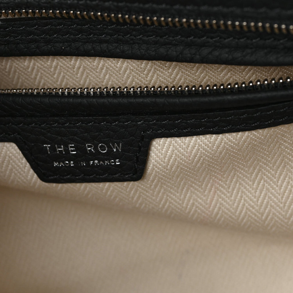 Grained Calfskin Marlo 12 Tote Bag Black Black