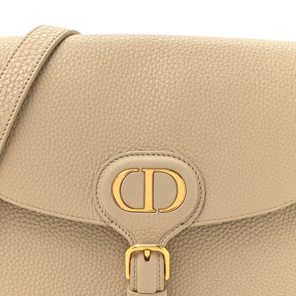Grained Calfskin Medium Bobby Flap Beige