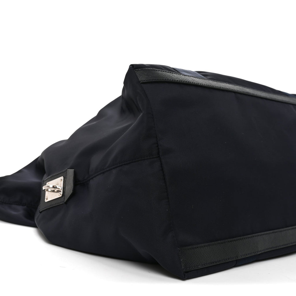 Re-Nylon Saffiano Duffle Bag Navy