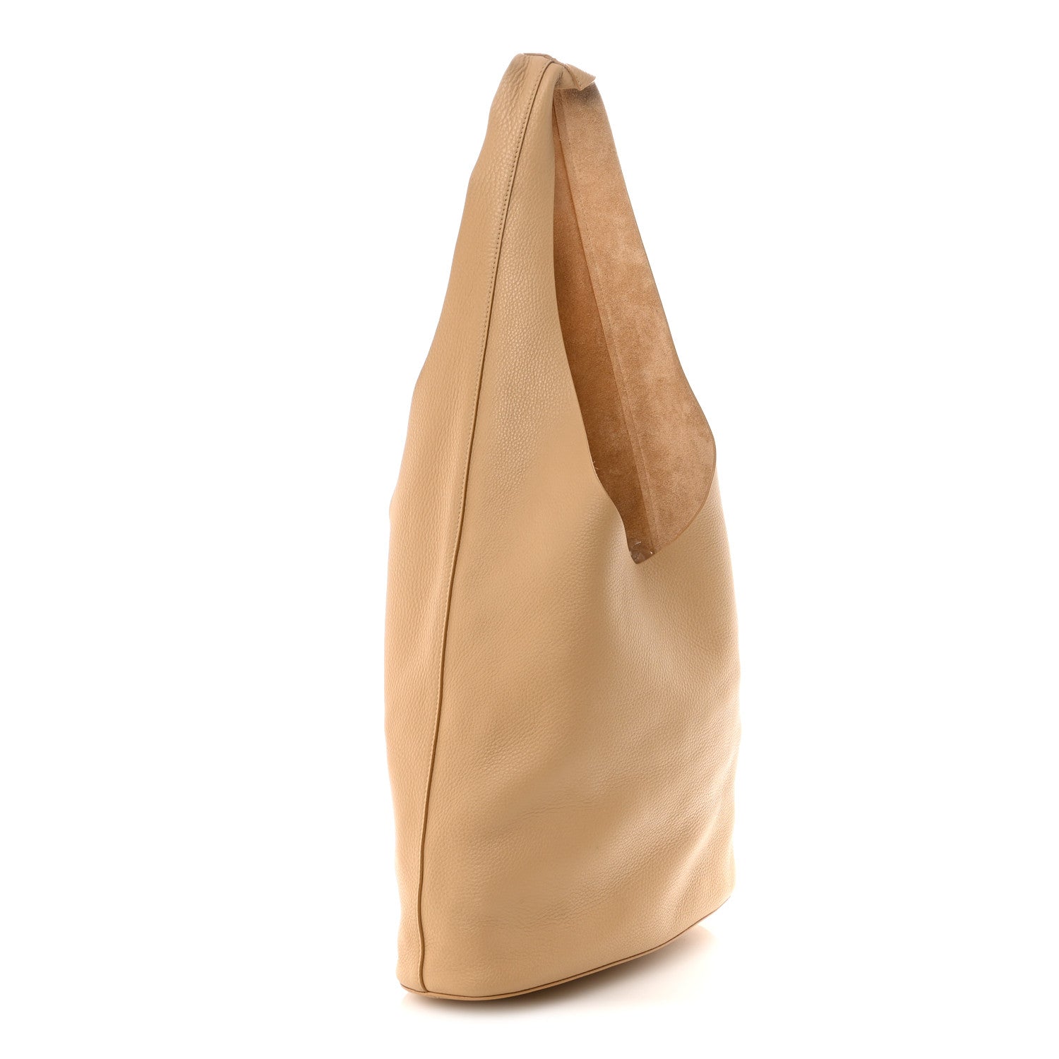 Grained Calfskin Bindle Three Bag Beige