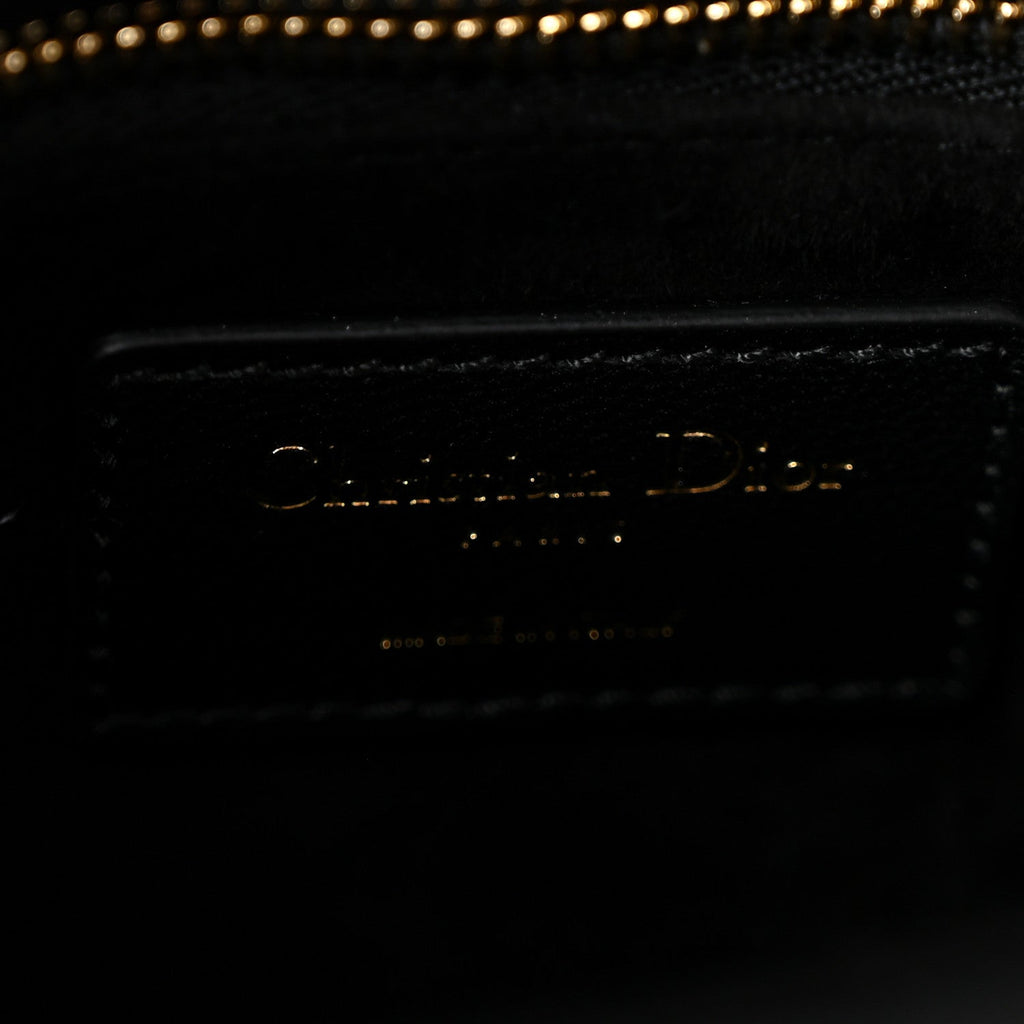 Lambskin Cannage Small Lady Dior Black