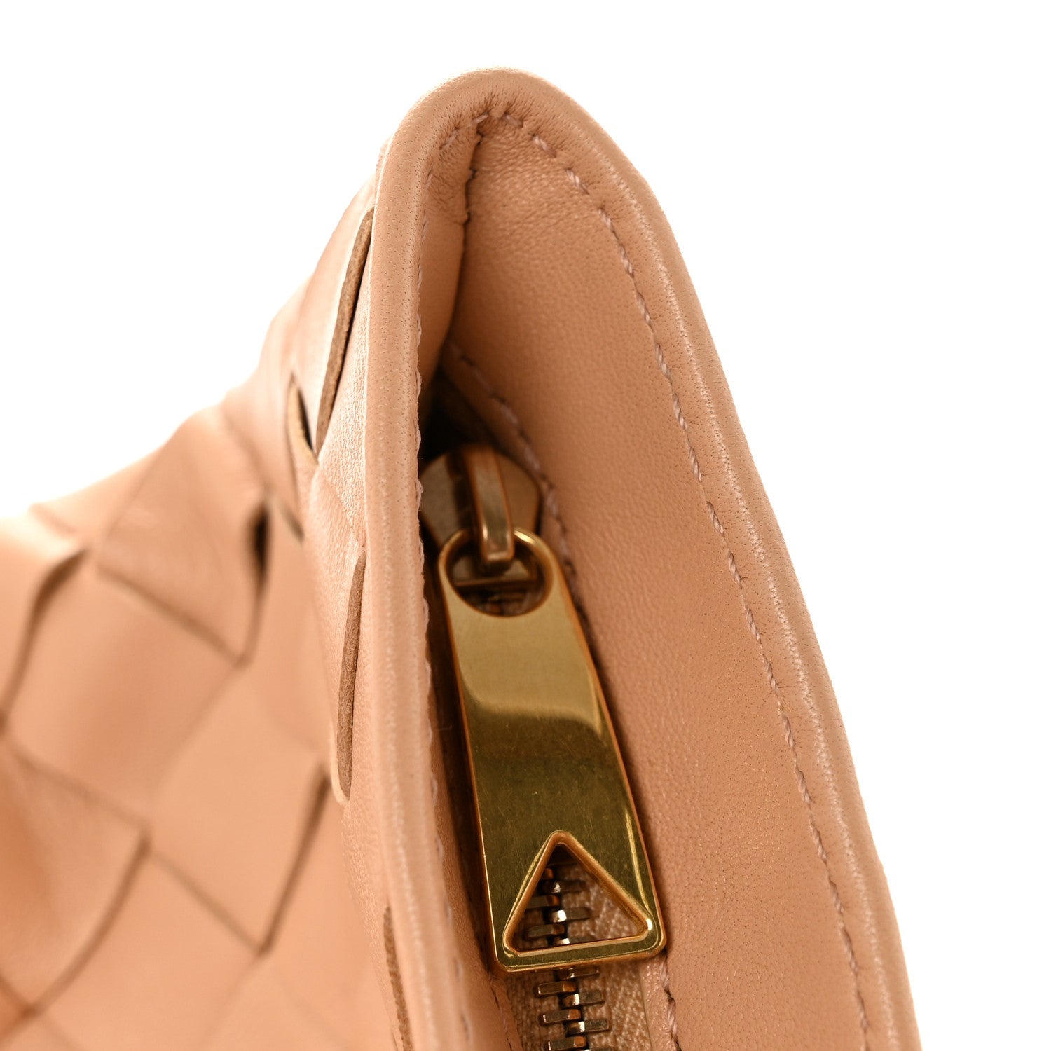 Nappa Intrecciato Mini BV Twist Almond