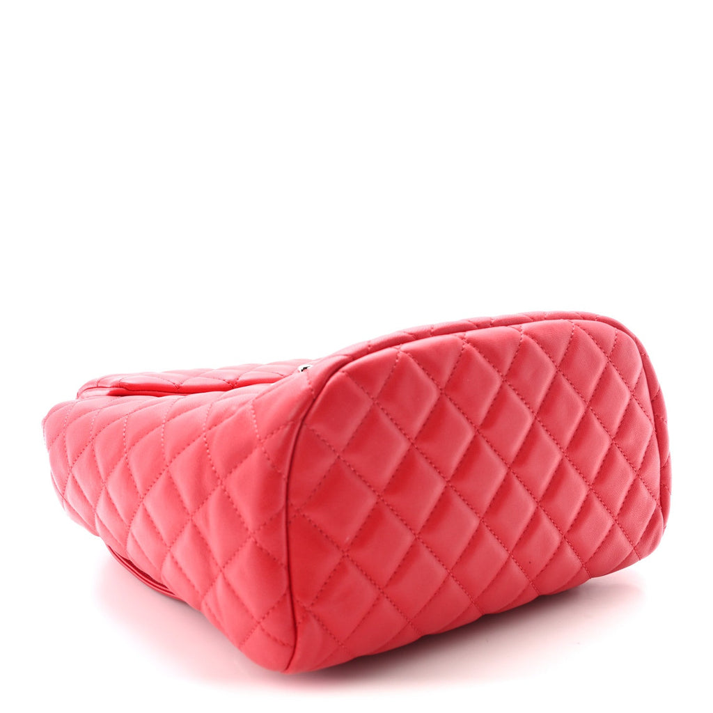 Lambskin Quilted Small Urban Spirit Backpack Red
