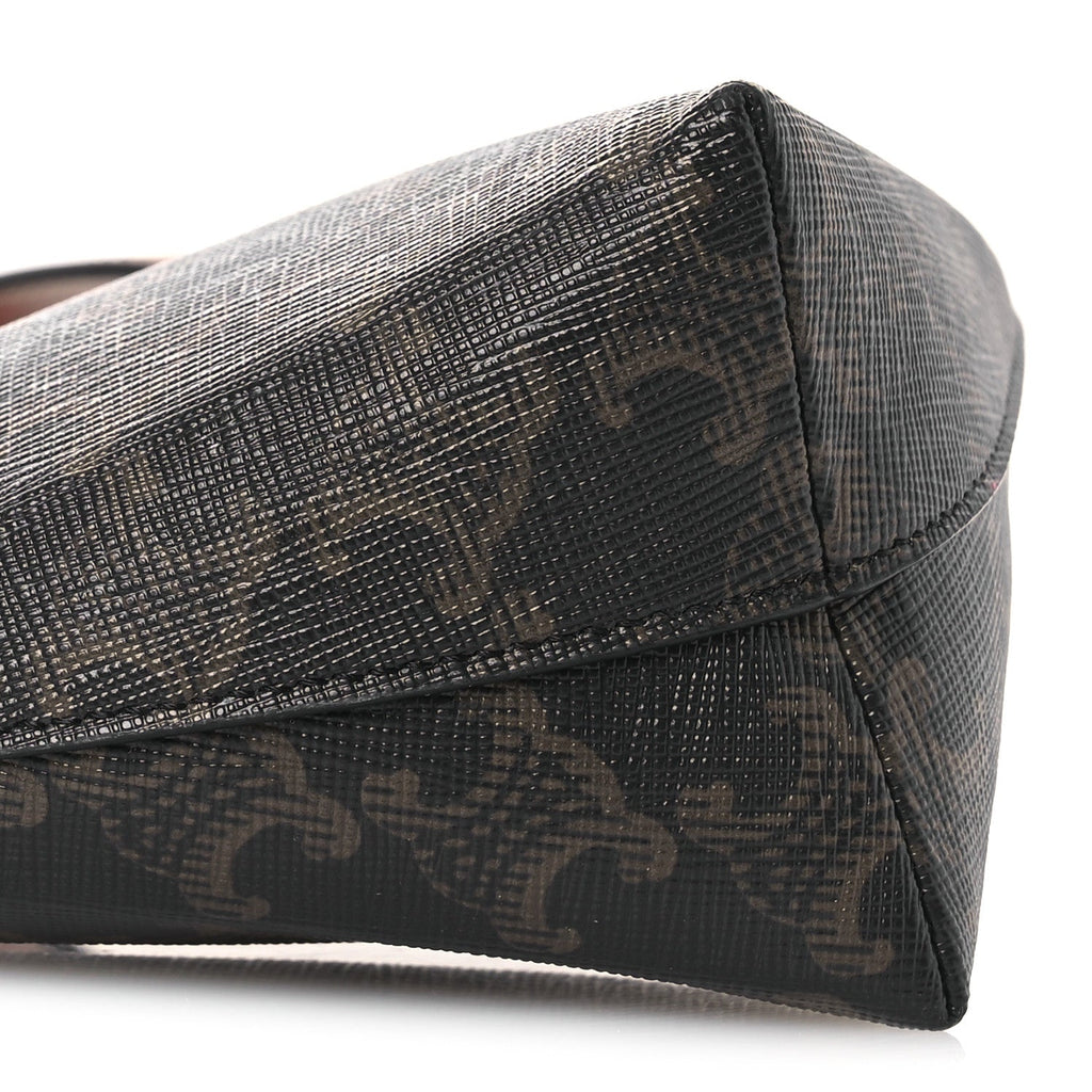 Triomphe Canvas Calfskin Teen Couer Heart Bag Tan