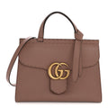 Calfskin Small GG Marmont Top Handle Bag Rosy Phard