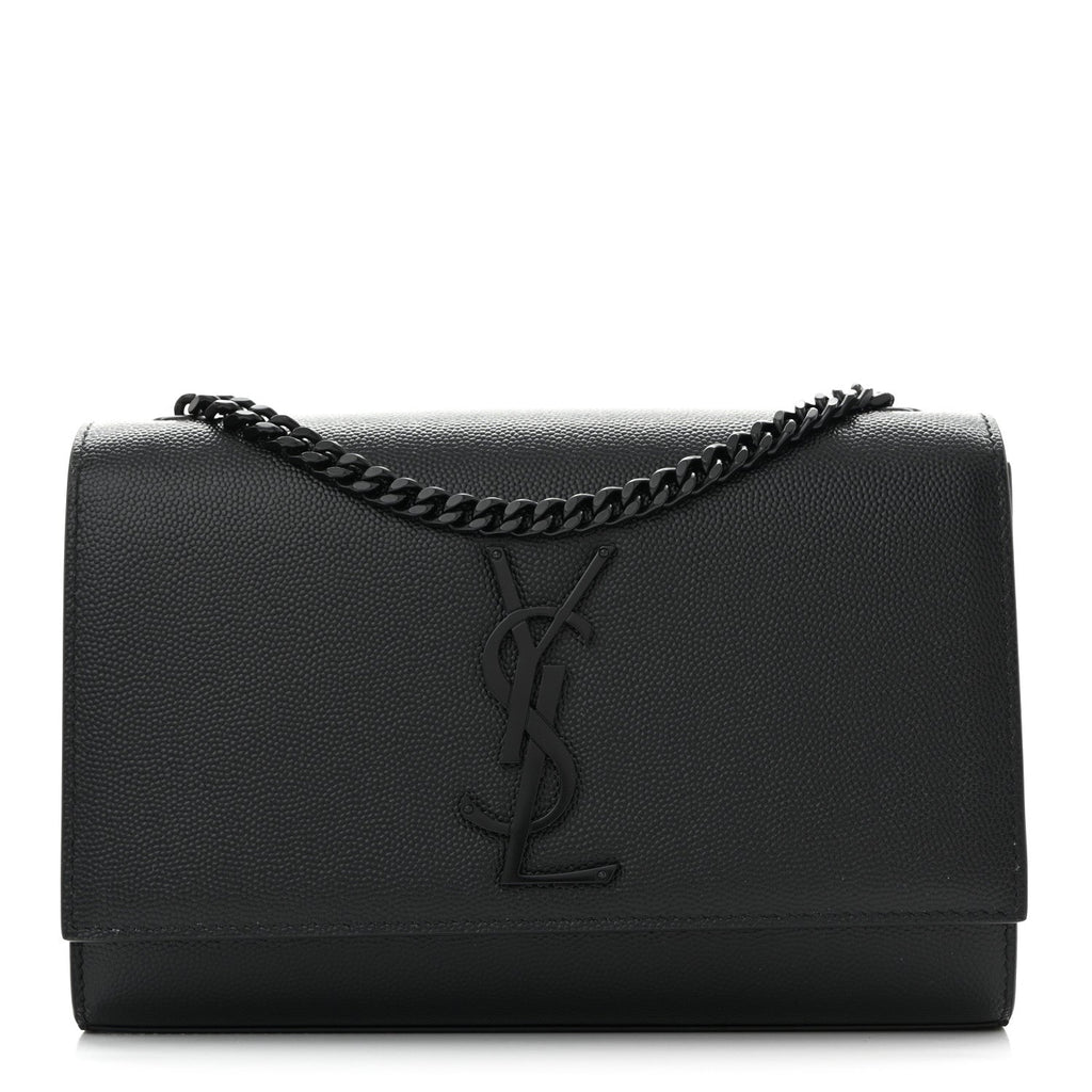 Grain De Poudre Small Monogram Monochrome Kate Satchel Black