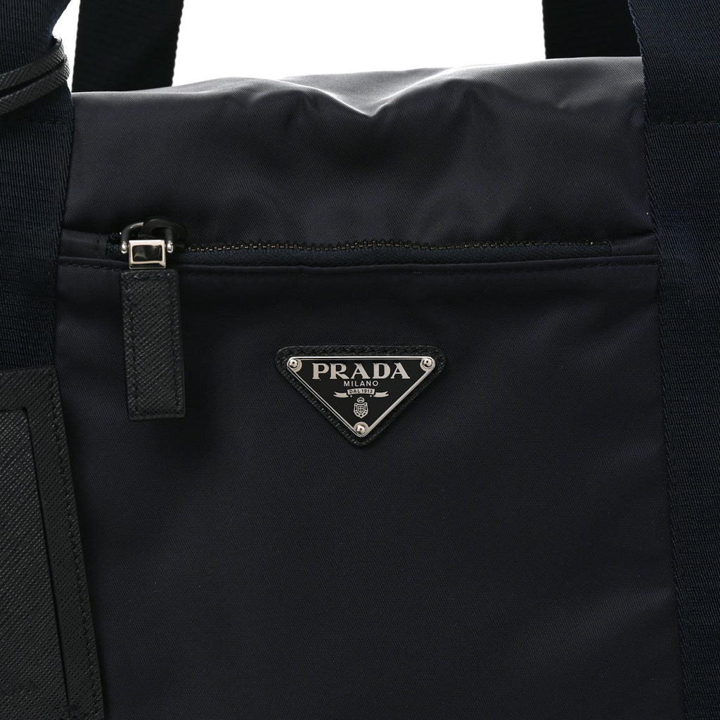 Re-Nylon Saffiano Duffle Bag Navy