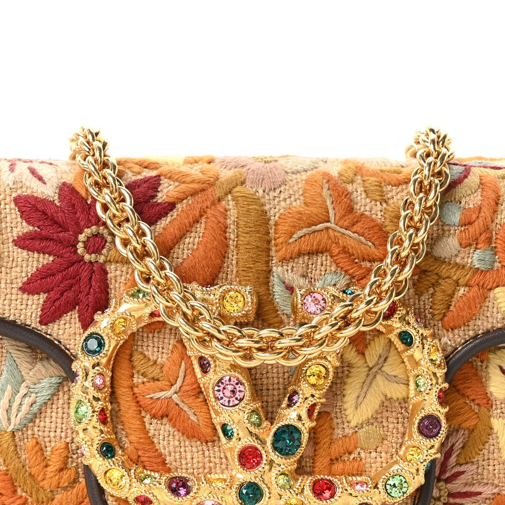 Fabric Karung Crystal Embroidered Vlogo Small Loco Shoulder Bag Multicolor