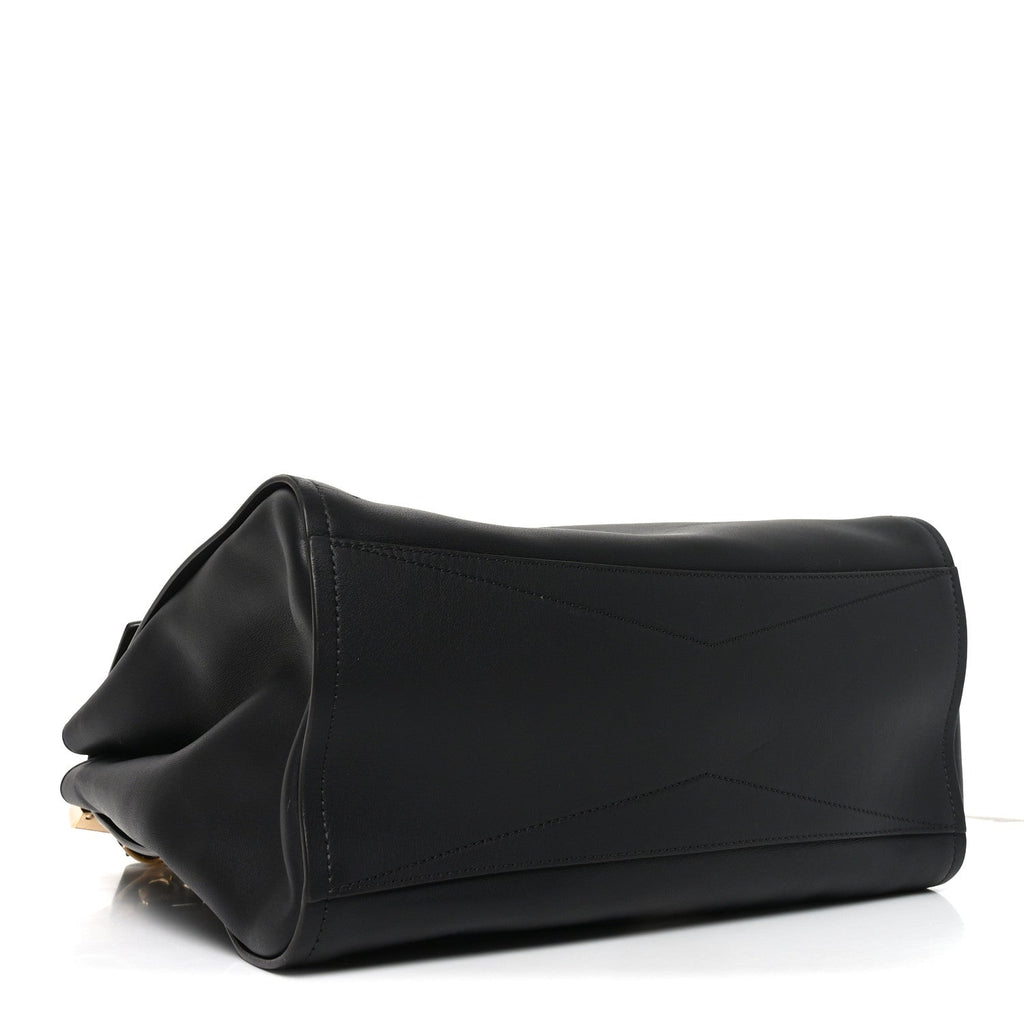 Calfskin Medium Mystic Shoulder Bag Black