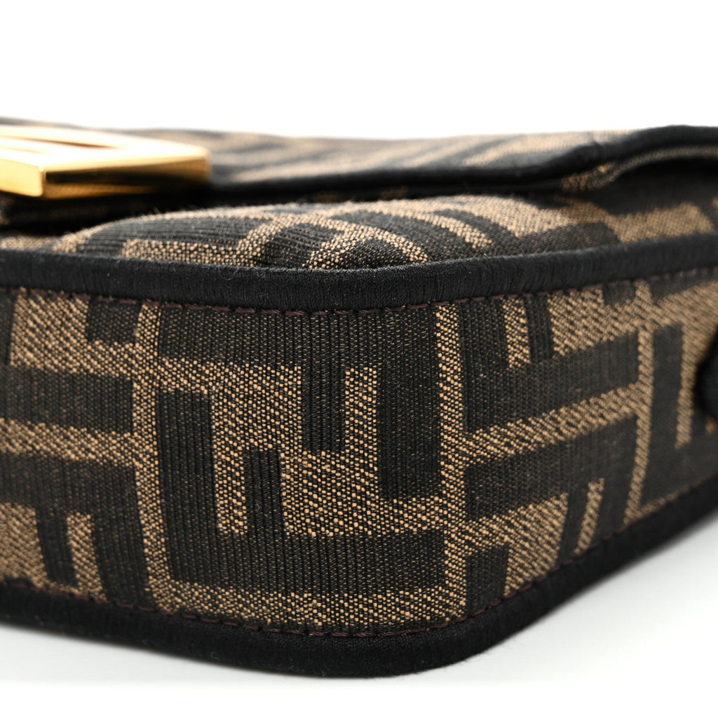 Fabric Jacquard FF 1974 Mini Baguette Tobacco Moro Black